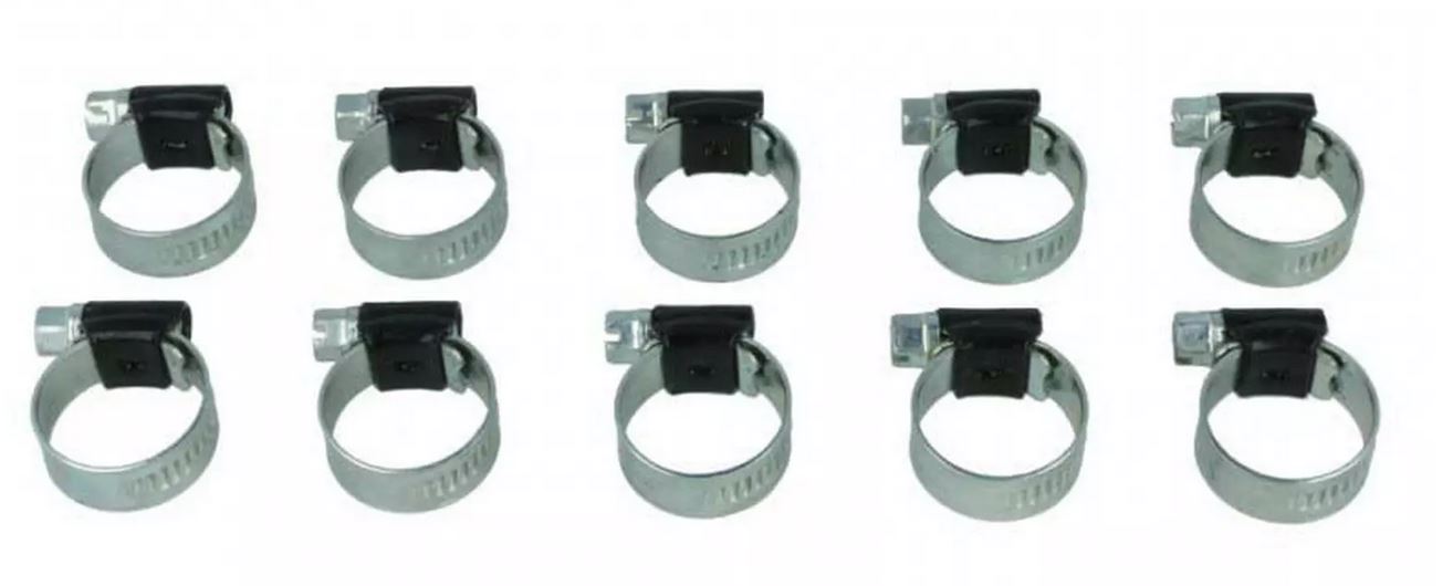10er Pack HD Schlauchschelle, schwarz, 32-44mm