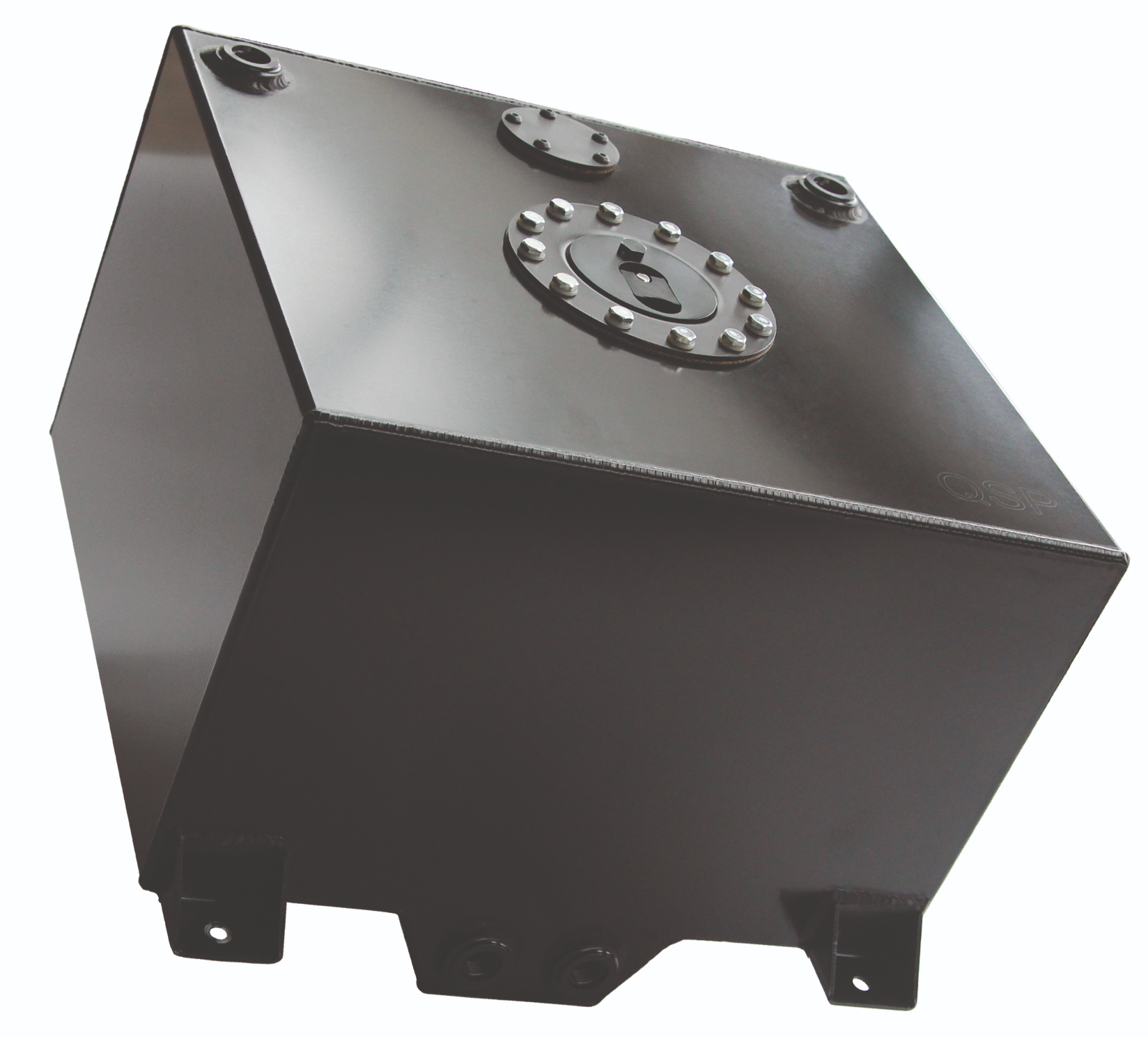 QSP Aluminium Kraftstofftank 40 Liter schwarz 4x AN8 Anschluss NEU