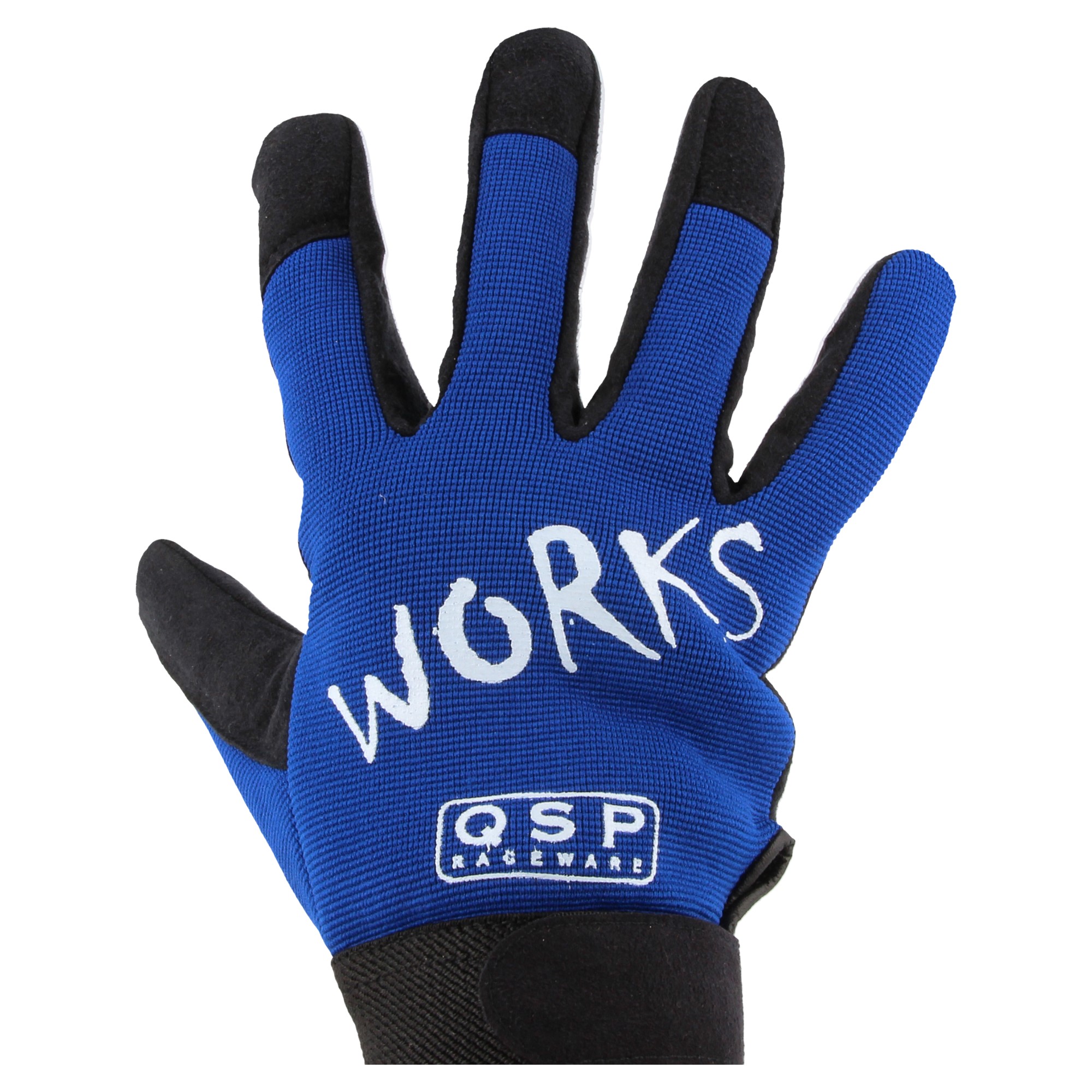 QSP Works Mechaniker Arbeitshandschuhe - Blau - Größe L