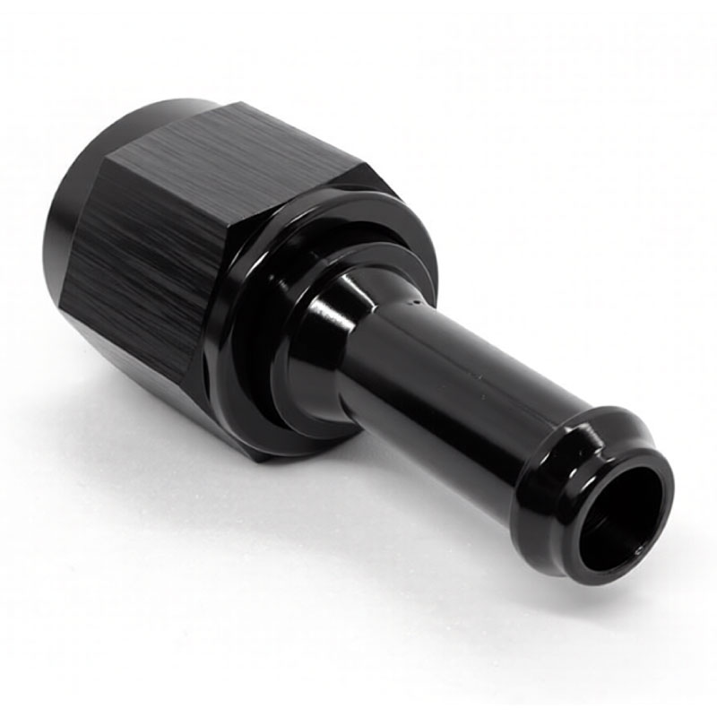 QSP Fitting gerade - AN08 weiblich zu Schlauch 8mm - schwarz