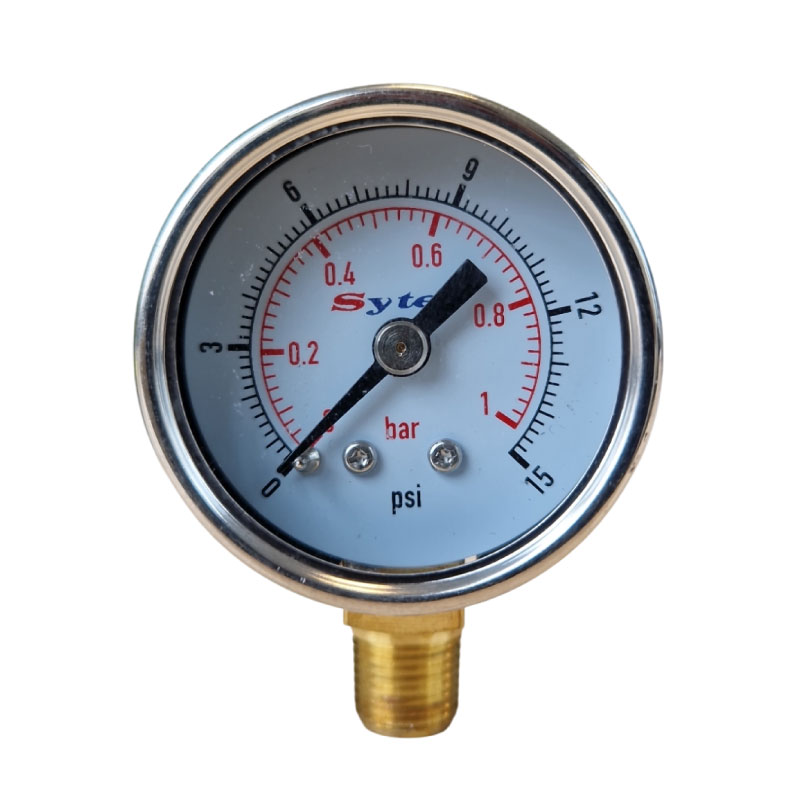 Sytec Kraftstoffdruck Manometer 0-1 Bar 0-15 PSI für Vergaser