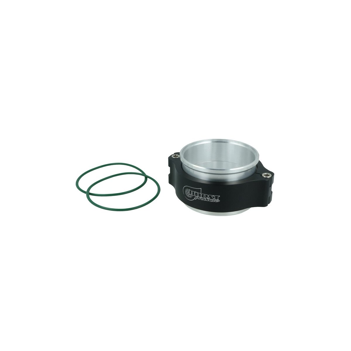 Aluminium V-Band Flex Schellen - Set - 3.5" / 89mm - schwarz matt
